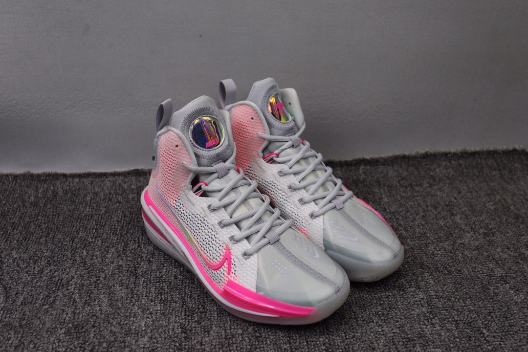 2022 NIKE AIR ZOOM G.T.JUMP EP Silver Grey Pink Shoes - Click Image to Close